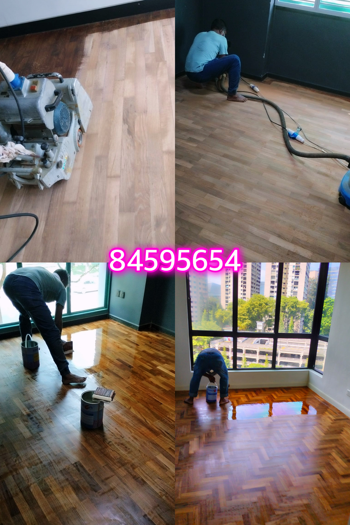 Before polish or cleaning tiles. After marble cleaning and polishing tiles done.