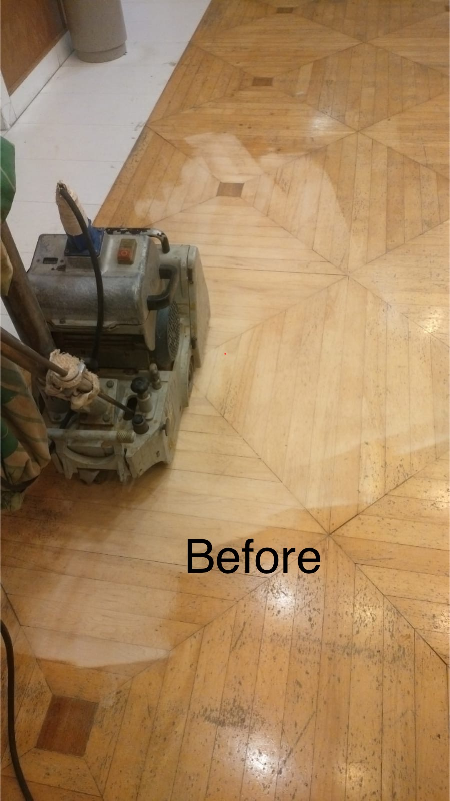 After marble polishing, cleaning and finishing view looks shiny on floor tiles